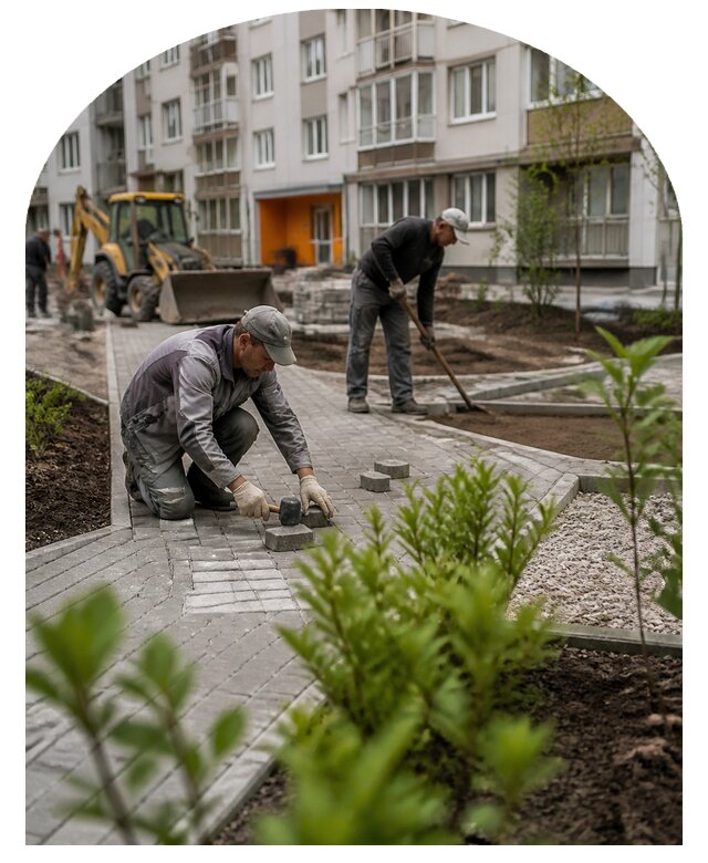 Благоустройство двора многоквартирного дома в Ноябрьске